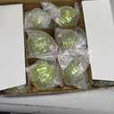 Jenaai 12 Pcs 2.36 Inch Lime Green Glass Christmas Ball Ornaments Vintage Christmas Tree Decorations Mercury Glass Hanging Ornaments for Trees Xmas Holiday Party Garland DIY Craft Supplies, 6 Style