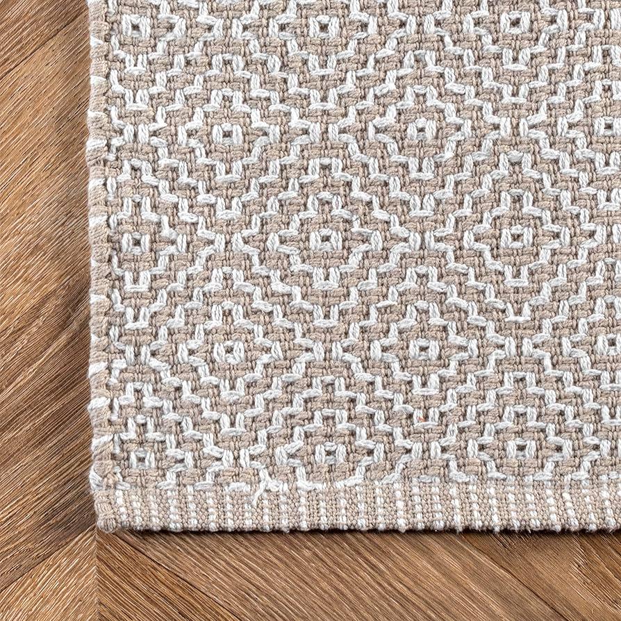 Nuloom Diem Geometric Cotton Tassel Area Rug 2'6''x6'