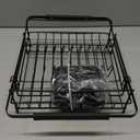 Dish Drying Rack in Sink - Expandable (14.5''-18''L) Over The Sink Dish Rack with Utensil Holder, Space-Saving Dish Drainer for Kitchen Counter, 1 Piece, Matte Black