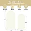 Ivory Arch Cover Set of 2 Spandex 7.2 and 6ft Ivory Arch Backdrop Cover Wedding Arch Stand Covers for Bridal Shower Wedding Baby Shower Birthday Party Ceremony Banquet Photo Arched Background