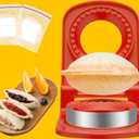 4 Pack GLSY Sandwich Cutter and Sealer - Round Crustless Sandwich Cutter for Peanut Butter and Jelly‌ Sandwich Maker, PB&J Snacks Party Food Prep