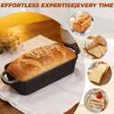 11x5 Inch Cast Iron Loaf Pan, 5.8 Qt Large Dutch Oven Loaf Pan with Lid, Sourdough Bread Baking Pan for Homemade Bread|Meatloaf, Even Heat Distribution & Oven Safe up to 500F