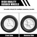 6 Inch Plastic Wheels Replaces for Oregon 72-106, Universal Wheels Tires Compatible with Craftsman AYP MTD Lawnmower, Replacement Radio Flyer Wagon BBQ Grill Trash Can Hand Truck Lawn Sprayer