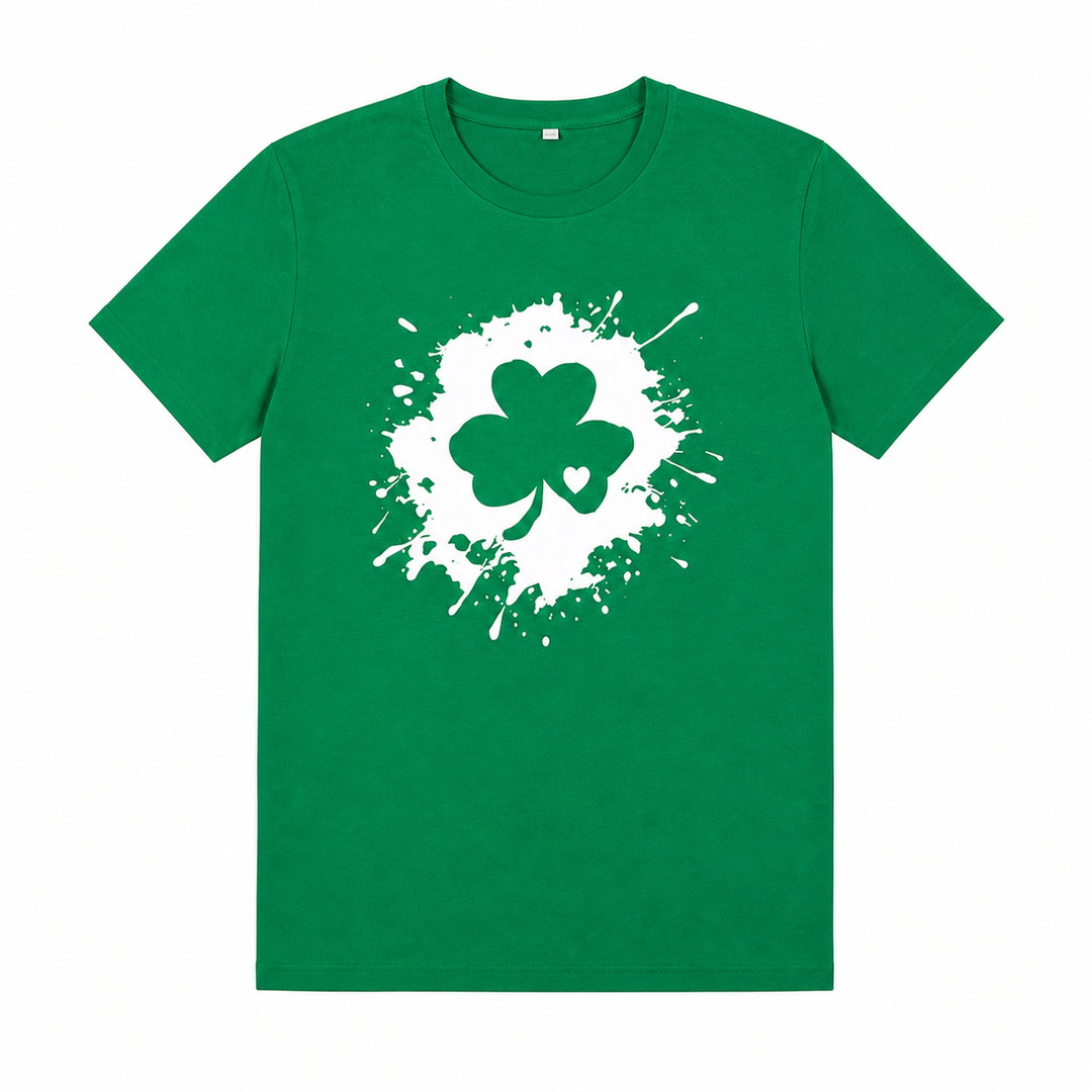 St Patricks Day Shirts for Women Shamrock Tshirt Casual Graphic T Shirt Irish Tee Tops, Size Medium
