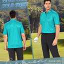 Mens Golf Shirts Short Sleeve Moisture Wicking Dry Fit Performance Athletic Polo Shirt (XXXL)