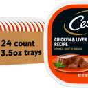 Cesar Classic Loaf in Sauce Adult Wet Dog Food Chicken and Liver Recipe, Wet Food for Dogs, 3.5 oz Easy Peel Trays, 24 Count
