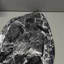 Round Table Cover Marble Texture Pattern,Table Cloth Cover Elastic Edge,Suitable for Catering and Kitchen Can Wipe Dining Round Table coverr,Black,for 36" to 44" Round Tables