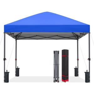 ABCCANOPY 10x10 Pop Up Canopy - Outdoor Patio Portable Canopy Tent Gazebo Heavy Duty for Backyard and Deck with 4 Sandbags and 8 Stakes(Blue)