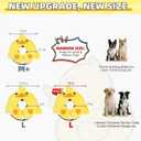KOOLTAIL Inflatable Dog Cone Collar, Soft Donut E Collar for Dogs After Surgery to Stop Licking Enhanced Alternative, Blow Up Pet Neck Pillow Recovery Adjustable Cone for Dog Cat, Upgrade Size, Duck L (Yellow)