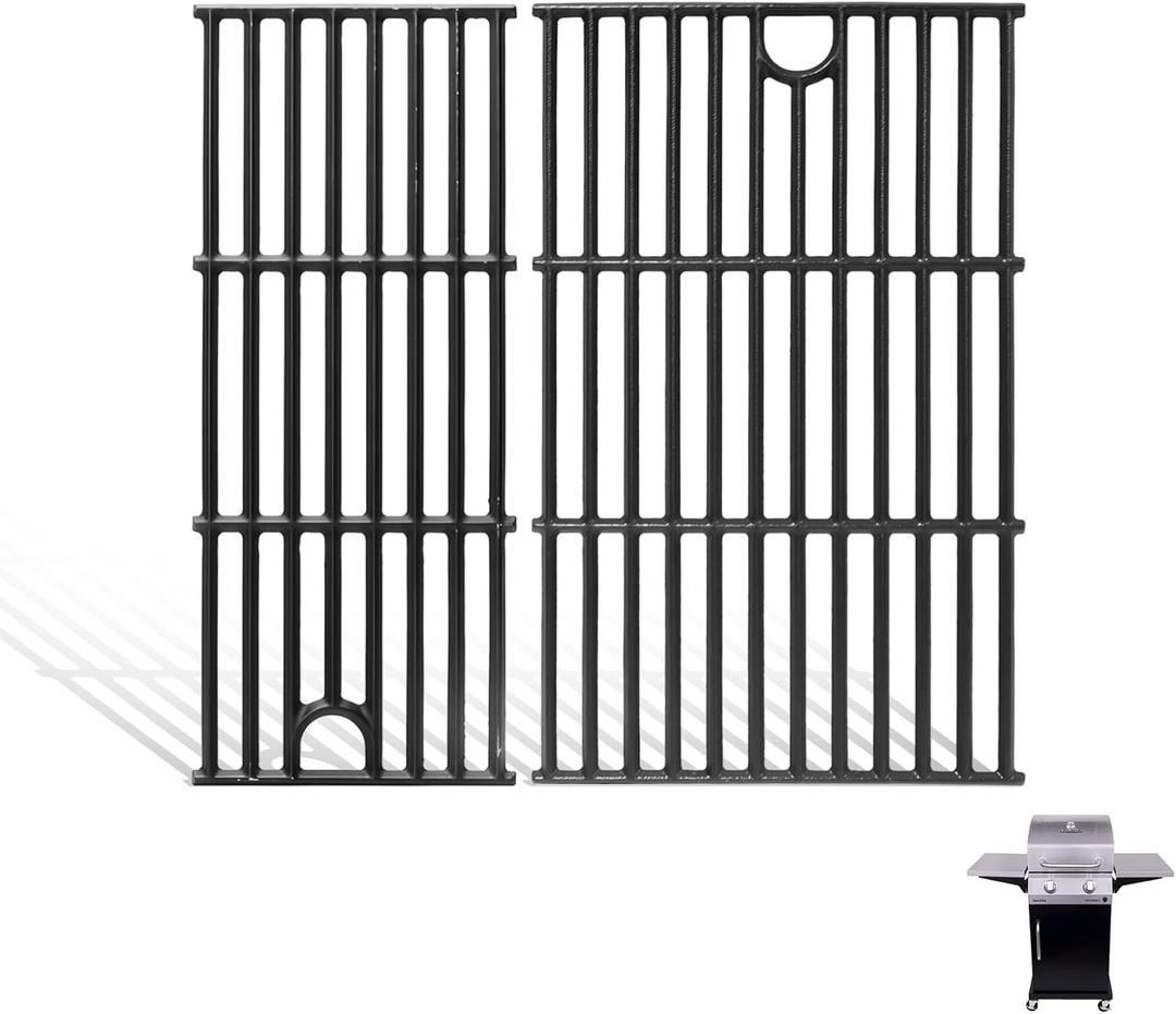 17" Grill Grate for Charbroil Performance 2 Burner 463630021 463655621 463644220 463655021 463660421, Cast Iron Cooking Grates for Charbroil Grill Replacement Parts G426-0004-W1 G426-0005-W1