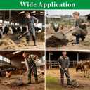 11.61" Chicken Poop Scooper & Rake 2-in-1+ 9.84" Pooper Scoopers, 25" to 67" Large Metal Litter Scoop with Adjustable Stainless Steel Handle for Farm Sifting Coops Cleaning Chicken Litter Pet Waste