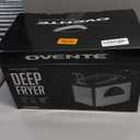 OVENTE Electric Deep Fryer 2 Liter Capacity, 1500 Watt Lid with Viewing Window and Odor Filter, Adjustable Temperature, Removable Frying Basket and Easy to Clean Stainless Steel Body, Silver FDM2201BR