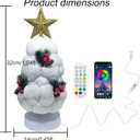 RGB Small Christmas Trees Lights cotton products,12.5in,With Remote and APP,Timer Function, Dimmable mini christmas tree Light for room decoration Holiday Decoration Best Desk Tabletop Decoration