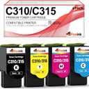 C310 C315 Toner Cartridge Replacement for Xerox C310 Toner to use with Xerox C315 C310 C310DNI C315DNI Printer, (4K/3K, 4 Pack)