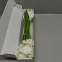 24 Pcs White Artificial Flowers Fake White Calla Lily Silk Flower Real Touch for Wedding Office Home Kitchen Decor