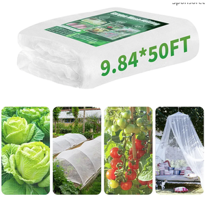 9.84×50FT Garden Mesh Netting,Ultra Fine Plants Cover Protection from Anti Birds,Bugs,Cicadas,and Insects-Pest Barrier for Blueberry Bushes,Vegetable,Fruit Tree,Flowers,Raised Bed