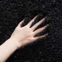 Floralux 9x12 Area Rug for Bedroom, Black, Large Shag Carpets Living Room Rug, Ultra Soft Shaggy Fluffy Carpet for Playroom, Plush Modern Floor Rug for Kids Room