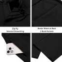 COOFANDY Men's Suits 2 Piece Slim Fit Suit Set 2 Button Lightweight Casual Knit Blazer Suit Jacket Pants (Black, XXL)
