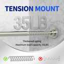 Mcrbeay Shower Curtain Rod, 1" Diameter Heavy Duty Tension Shower Rod, Non Slip Adjustable 28-46 inch No Drilling Shower Curtain Rods Spring Tension For Bathroom, Shower Stall, No Rust, Nickel