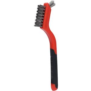 Metal Wire Brush Set, Brass and Stainless Steel Bristles with Curved Handle, Suitable for Cleaning Gas Stove Hoods, Kitchen Surfaces and Tough Dirt