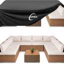 Kipiea Outdoor Furniture Covers Waterproof, 420D Heavy-Duty Patio Furniture Set Covers, No Tears Anti UV No Fading (118" L x 118" W x 28" H)
