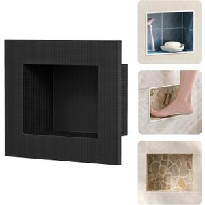 Shower Footrest, Recessed In-Wall XPS Tile-Ready Shower Niche for Shaving Legs, Waterproof Built-In Foot Rest (5.5" x 6.5")