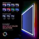 40x24 inch LED Mirror for Bathroom,RGB LED Lighted Bathroom Vanity Mirror with Lights,Shatterproof,Dimmable,Anti-Fog RGB Backlit Mirror (RGB Multicolor Backlit + Front-Lighted)