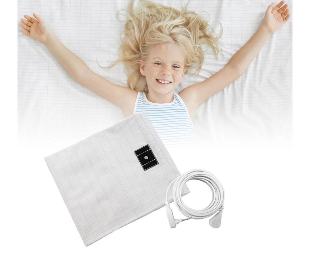 Grounding Sheet, Grounding Bed Sheets with Connection Cord, Grounding Sheets with Silver Fiber for Better Sleep (White, 35×90inch)