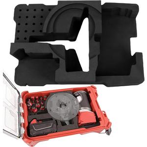 EVA Liner Organizer Compatible with Milwaukee 48-22-8435 Tool Box - Precision-Cut Liner Fit for M18 FUEL 2723-20 Compact Router & Accessories（Only Compatible with XC5.0 Battery）