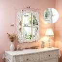 Vintage Mirrors for Wall Decor 16 X 24 Inch, Distressed White