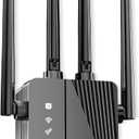 2026 WiFi Extender Signal Booster, Longest Range up to 15000 sq.ft for Home, Wireless Internet Extender with Ethernet Port, 6X Faster Speed WiFi Repeater, 1-Tap Setup, Compatible with 99% Routers