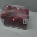 Super Holiday Velvet Christmas Ornaments Set, 35PCS Flocked Shatterproof Assorted Hanging Xmas Tree Ball Decorations, for Home Party Holiday Valentines Day Decor, Burgundy (1.57"-3.14")