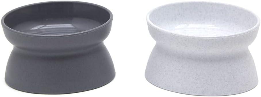 Kitty City Raised Cat Bowls, Small Bowl 2pk (Modern) (5.38" x 3.25" x 4")