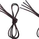 VSUDO 2 Pairs Waxed Round Dress Shoe Laces for Mens Dress Shoes, 1/8" Thin Business Oxford Shoelace/Shoe Strings