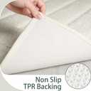 HOMORE Bathroom Rugs 24x60 Inch Long Bathroom Runner Rug,Non Slip Absorbent Bath Runner Rug,Washable Plush Bath Rugs for Shower Floor,Ivory