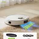 V5 PRO Robot Vacuum and Mop Combo, 10000Pa Suction, Self-Emptying Station, LDS Laser Navigation, Tangle-Free Brush for Pet Hair, Deodorizing Spray, Liftable Mop