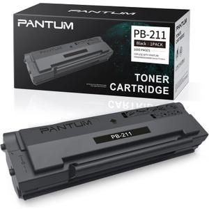 PANTUM PB-211 Black Toner Cartridge Compatible P2200, P2500W, P2502W, M6500NW, M6550NW, M6552NW, M6600NW, M6602NW Series, Yeilds up to 1600 Pages