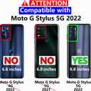 for Motorola G Stylus 5G 2022 Case, with Screen Protector,[Military Grade Drop Tested] Heavy-Duty Tough Rugged Shockproof Protective Case for Motorola Moto G Stylus 5G 2022, Red