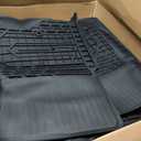 LASFIT Floor Mats 2019-2026 for Chevy Silverado/GMC Sierra 1500, 2020-2026 2500 HD/3500 HD, Crew Cab Only(Fit with Rear Under-Seat Storage, But Not Fit 2nd Row Plastic Storage) All Weather TPE Mats