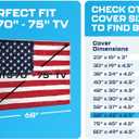 Garnetics Outdoor TV Cover 75 Inch Waterproof, Weatherproof TV Enclosures with Smart Shield Screen Protectors, Ideal for Outdoor Use, Moving, and Storage - US Flag
