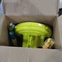 Inflatable Bounce House, 10 in 1 Double Water Slide Bounce House with 750W Blower, Climbing Wall, Jumping, Water Gun, Splash Pool, Basketball Hoop for Kids Indoor Outdoor Backyard