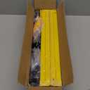 GREENER Lumber Storage Rack Folding Wood Storage Racks Wall-Mounted Metal Racks for Storage with 3-Level Heavy Duty Garage Wood Organizer for Woodworking Shop Indoor & Outdoor Use, 4 pairs,Yellow