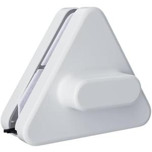 Windshield Magnetic Car Window Cleaner,Magnetic Windshield Cleaner Tool, Double-Sided Window Cleaner Glass Wiper, Triangle Shape, White(Glass 3-10mm)