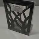 MaxGear Book Ends Tree Design Modern Bookends for Shelves, Non-Skid Bookend, Heavy Duty Metal Book Stopper for Books/CDs, Decorative Book Shelf for Home, 7 x 4.7 x 3.5”, Black (2 Pieces, Large)