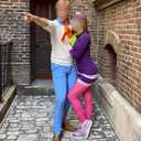 Aphratti Women's Long Sleeve Halloween Costume Adult Bodycon Mini Purple Dress (Purple, XL)