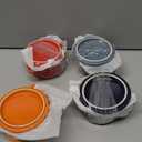 Jucoan 4 Pack Porcelain Ramekin with Lids and Handles Oven Safe, 8 oz Round Ramekins Souffle Creme Brulee Baking Dish, Pudding Custard Dish, Individual Servings Mini Casserole Dishes, 4 Colors