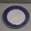 MAONAME Blue Charger Plates, 13" Plastic Round Charger for Dinner Plates, Plate Chargers Set of 6, Beaded Table Chargers for Wedding, Table Setting