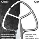 Stainless Steel Beaters for KitchenAid Stand Mixer, 4.5-5Qt Tilt-Head Paddle Attachment for Kitchenaid Mixer, Polished Flat Beater for KitchenAid-Dishwasher Safe by HOZODO