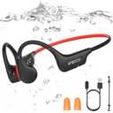 IFECCO Waterproof Headphones for Swimming - Bone Conduction Headphones Swimming Bluetooth 6.0,IP68 Waterproof Earbuds Underwater,Open Ear Earbuds with 8G MP3 for Swim Cycling Running