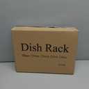 SNTD Dish Drying Rack - Small Dish Rack for Kitchen Counter, Stainless Steel Dish Drainer with Utensil Holder and Drainboard, 11" W x 15" L (Black)